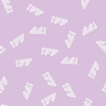 Shelf with booklets line vector seamless pattern 库存插图