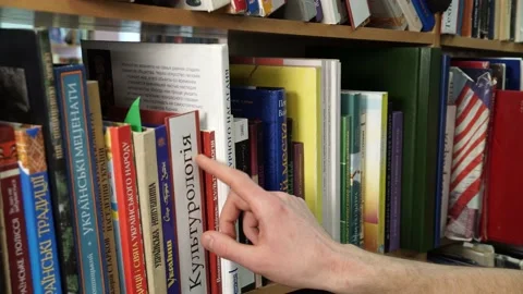 Shelf with books Stock Footage 155962866
