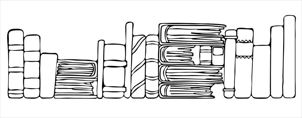 Shelf with books. Vector Stock Illustration