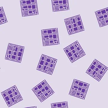 Shelf box cardboard packaging glyph seamless pattern Stock Illustration