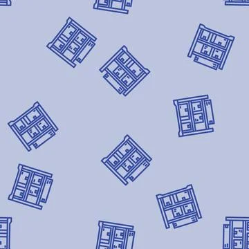 Shelf box cardboard packaging line vector seamless pattern Stock Illustration