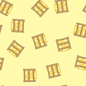 Shelf box cardboard packaging vector seamless pattern Stock Illustration