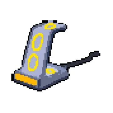 Shelf charging stand wireless pixel art vector illustration Stock Illustration