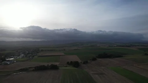 Shelf cloud in the foothills of the Kłodzko Valley in the Lower Silesian area Stock Footage 259406909