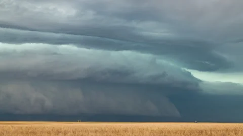 Shelf Cloud Kicking Up Dust Stock Footage 278285928