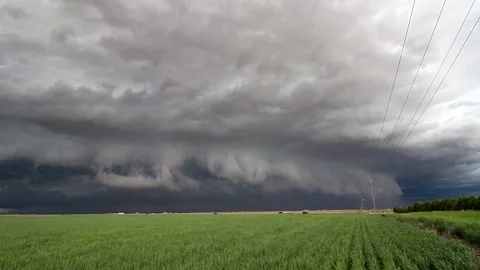 Shelf Cloud Storm Time Lapse Stock Footage