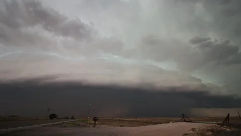 Shelf Cloud Storm Time Lapse Stock Footage 244010667