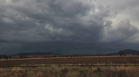 Shelf Cloud Storm Timelapse Stock Footage 40751322