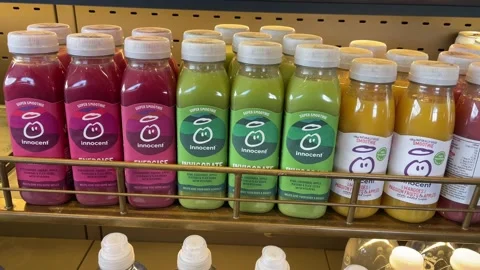 Shelf of Costa Coffee drinks Stock Footage 237966680