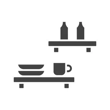 Shelf Icon Image. Illustrazione stock