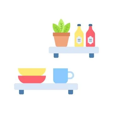 Shelf Icon Image. Stock Illustration