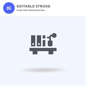 Shelf icon vector, filled flat sign, solid pictogram isolated on white, logo Illustrazione stock