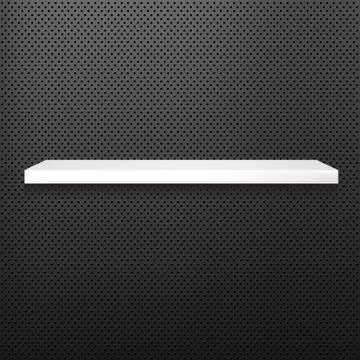 Shelf on metal background Stock Illustration