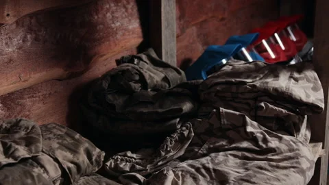 Shelf sorting, Equipment organization, Game preparation Stock Footage 302922795