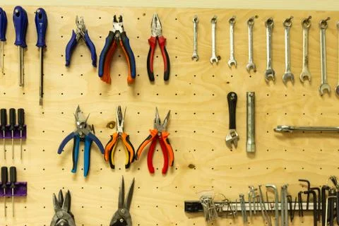Shelf with tools Stock Photos