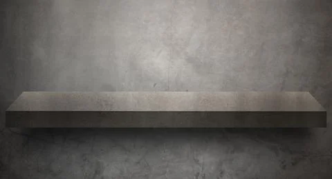 Shelf on wall Stock Photos