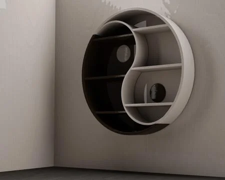 Shelf yin yang 3D Model