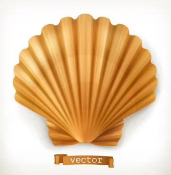 Shell. 3d vector icon Illustrazione stock