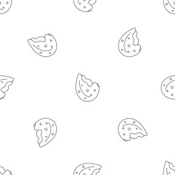 Shell almond pattern seamless Stock Illustration