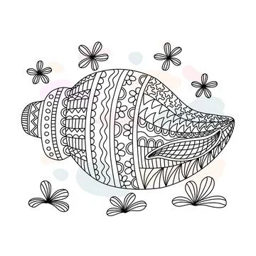 Shell and decoration  Stock Illustration