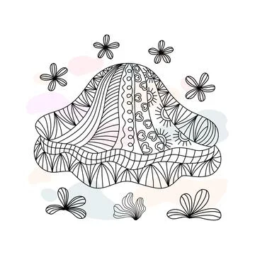 Shell and decoration  Illustrazione stock