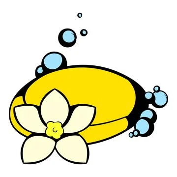 Shell and flower icon, icon cartoon Stock Illustration