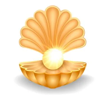 Shell and pearl Stock Illustration