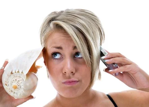Shell and Phone Stock Photos