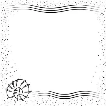 Shell and Sand Stock Illustration