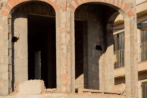 Shell of an apartment in the city Foto stock