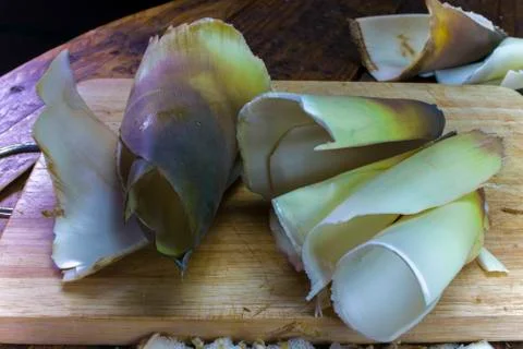 Shell of bamboo shoots Stock Photos