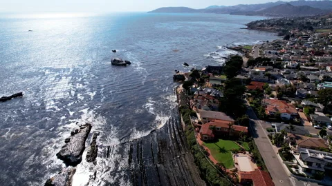 Shell Beach Oceanside Homes Video stock 201687988