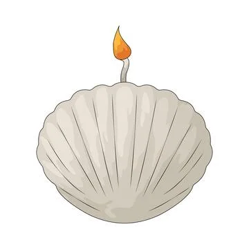 Shell candle illustration Stock Illustration