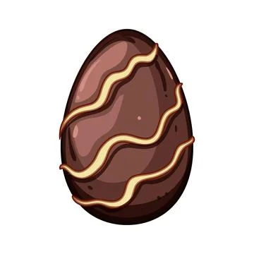 Shell chocolate egg cartoon vector illustration Stock Illustration