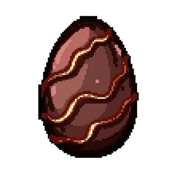 Shell chocolate egg pixel art vector illustration Illustrazione stock