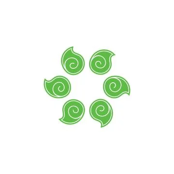 Shell circle decoration logo vector Illustrazione stock