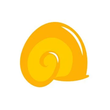 Shell from cochlea are isolated. Spiral for shellfish Stock Illustration