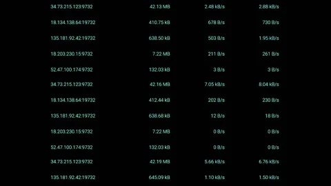 Shell console with highlighted ip address. Internet and web telecommunication Stock Footage 141675079
