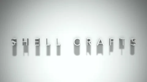 Shell crafts 3D title animation white text on a white background Stock Footage 299370253