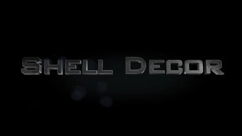 Shell Decor title 3D metal text on black alpha channel background Stock Footage 301266374