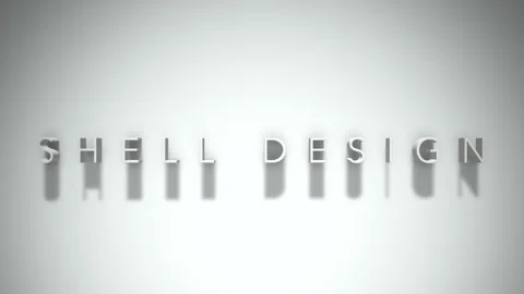 Shell design 3D title animation white text on a white background Stock Footage 299370252