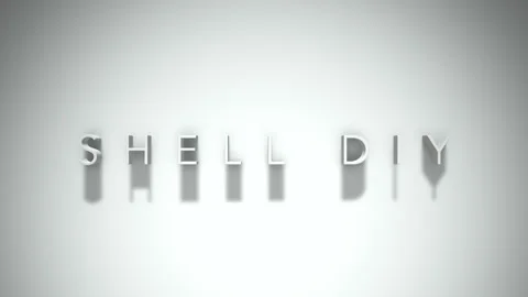 Shell DIY 3D title animation with shadows on a white background Stock Footage 296716778
