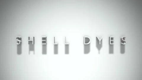 Shell dyes 3D title animation with shadows on a white background Stock Footage 297013015