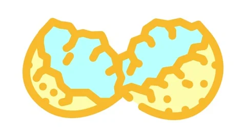 Shell egg chicken color icon animation Stock Footage 327268048