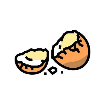 Shell egg chicken color icon vector illustration Stock Illustration