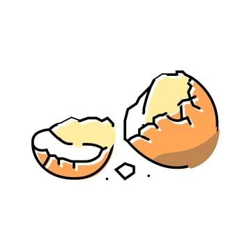 Shell egg chicken color icon vector illustration 스톡 일러스트