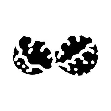 Shell egg chicken glyph icon vector illustration イラスト素材