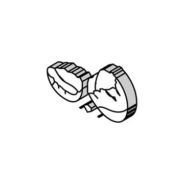 Shell egg chicken isometric icon vector illustration Illustrazione stock