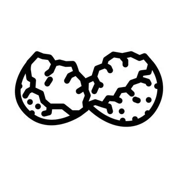 Shell egg chicken line icon vector illustration Stock Illustration