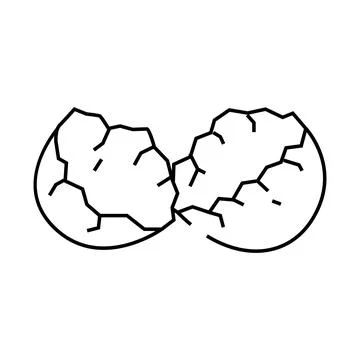 Shell egg chicken line icon vector illustration 스톡 일러스트